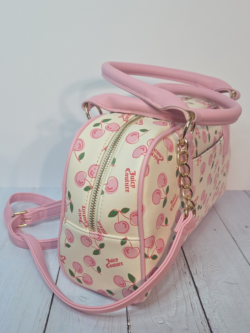 Juicy Couture Cherry Girl Satchel Crossbody NWT - Picture 6 of 12